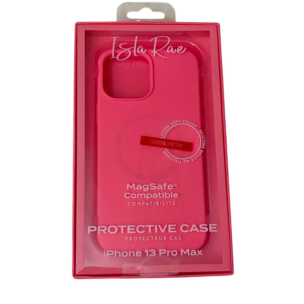 Isla Rae Silicone Magnet IPhone 13 Pro Max Protective Case Pink NIB